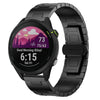 Correa de reloj de metal de 22 mm de aleación de titanio para Garmin Forerunner 255 Music (negra)