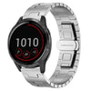 Correa de reloj de metal de 22 mm de aleación de titanio para Garmin Vivoactive 4 (plateada)