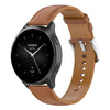 Correa de reloj de cuero genuino con hebilla de liberación rápida de acero inoxidable de 22 mm para Amazfit Bip 5 / GTR 4 / GTR 3 (marrón claro)