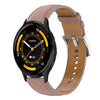 Correa de reloj de cuero genuino de 22 mm con hebilla de liberación rápida de acero inoxidable para Garmin Venu 3 (rosa oscuro)