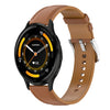 Correa de reloj de cuero genuino de 22 mm con hebilla de liberación rápida de acero inoxidable para Garmin Venu 3 (marrón claro)