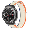 Correa de reloj con cierre de velcro de nailon de dos tonos para Amazfit T-Rex 3 (naranja y beige)
