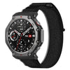 Correa de reloj con cierre de velcro de nailon de dos tonos para Amazfit T-Rex 3 (negro y gris)