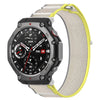 Correa de reloj con cierre de velcro de nailon de dos tonos para Amazfit T-Rex 3 (gris amarillento)