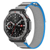 Correa de reloj con cierre de velcro de nailon de dos tonos para Amazfit T-Rex 3 (gris azulado)