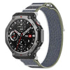Correa de reloj con cierre de velcro de nailon de dos tonos para Amazfit T-Rex 3 (gris verdoso)