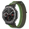 Correa de reloj con cierre de velcro de nailon de dos tonos para Amazfit T-Rex 3 (verde negruzco)