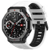 Correa de silicona con hebilla de aguja de dos tonos para reloj Amazfit T-Rex 3 (blanco y negro)