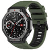 Correa de silicona con hebilla de aguja de dos tonos para reloj Amazfit T-Rex 3 (verde oliva y negro)