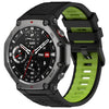 Correa de silicona con hebilla de aguja de dos tonos para reloj Amazfit T-Rex 3 (negro y verde)
