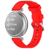 Correa de silicona para reloj Garmin Lily 2 Active con hebilla plateada de liberación rápida (roja)