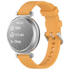 Correa de silicona para reloj Garmin Lily 2 Active con hebilla plateada de liberación rápida (amarilla)