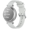 Correa de silicona para reloj Garmin Lily 2 Active con hebilla plateada de liberación rápida (gris claro)