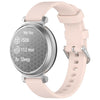 Correa de silicona para reloj Garmin Lily 2 Active con hebilla plateada de liberación rápida (rosa)
