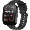 Correa de reloj de silicona con costuras laterales y liberación rápida para Amazfit Bip 5/GTR 4/GTR 3 (negra)