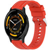 Correa de reloj de silicona con costuras laterales y liberación rápida para Garmin Venu 3 (roja)