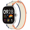 Correa de reloj con cierre de velcro tejido de nailon para Redmi Watch 5/Watch 5 eSIM (naranja y beige)