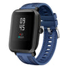 Correa de reloj híbrida de nailon y silicona de 22 mm con conector a presión para Amazfit Bip 5/GTR 4 (azul oscuro)