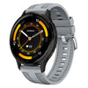 Correa de reloj híbrida de nailon y silicona de 22 mm con conector a presión para Garmin Venu 3 (gris)