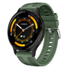 Correa de reloj híbrida de nailon y silicona de 22 mm con conector a presión para Garmin Venu 3 (verde abeto)