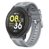 Correa de reloj híbrida de nailon y silicona de 22 mm con conector a presión para COROS Pace 3 (gris)
