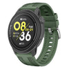Correa de reloj híbrida de nailon y silicona de 22 mm con conector a presión para COROS Pace 3 (verde abeto)