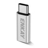 ENKAY ENK-AT120 Adaptador de carga y transferencia de datos de 8 pines a tipo C de aleación de aluminio (plateado)