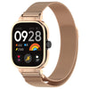 Para Redmi Watch 5, caja de reloj con marco de metal y correa de reloj de malla de acero magnética de Milán integrada (oro rosa)