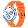Correa de silicona con hebilla negra punteada para Huawei Watch de 22 mm (naranja)