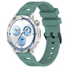 Correa de silicona con hebilla negra punteada para Huawei Watch de 22 mm (verde oliva)