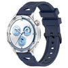 Correa de silicona con hebilla negra punteada para Huawei Watch de 22 mm (azul marino)