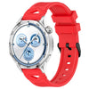 Correa de silicona con hebilla negra punteada para reloj Huawei Watch de 22 mm (roja)