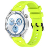 Correa de silicona con hebilla negra punteada para reloj Huawei Watch de 22 mm (verde lima)
