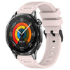 Correa de silicona con hebilla negra y patrón vertical para Huawei Watch de 22 mm (rosa)