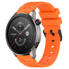 Correa de silicona con hebilla negra y patrón vertical para reloj Amazfit de 22 mm (naranja)
