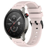 Correa de silicona con hebilla negra y patrón vertical para reloj Amazfit de 22 mm (rosa)