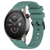 Correa de silicona con hebilla negra y patrón vertical para reloj Amazfit de 22 mm (verde oliva)