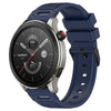 Correa de silicona con hebilla negra y patrón vertical para reloj Amazfit de 22 mm (azul medianoche)