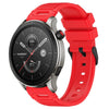 Correa de silicona con hebilla negra y patrón vertical para reloj Amazfit de 22 mm (roja)