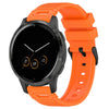 Correa de silicona con hebilla negra y patrón vertical para reloj Garmin de 22 mm (naranja)