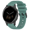 Correa de silicona con hebilla negra y patrón vertical para reloj Garmin de 22 mm (verde oliva)