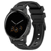 Correa de silicona con hebilla negra y patrón vertical para reloj Garmin de 22 mm (negra)