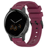 Correa de silicona con hebilla negra y patrón vertical para reloj Garmin de 22 mm (rojo vino)