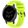 Correa de silicona con hebilla negra y patrón vertical para reloj Garmin de 22 mm (verde lima)