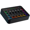 Tarjeta de sonido para transmisión en vivo F9 de 48 V, mezclador de audio, cambiador de voz potente con luz RGB (negro)