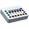 Tarjeta de sonido para transmisión en vivo F9 de 48 V, mezclador de audio, cambiador de voz potente con luz RGB (blanco)