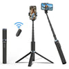 Trípode retráctil para selfies con clip para teléfono giratorio de 360 grados JMARY KT-259