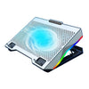 Enfriador de portátil con luz RGB S601, altura ajustable, almohadilla de enfriamiento para computadora portátil para juegos