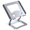 Soporte de refrigeración para computadora portátil de aleación de acero plegable ajustable de escritorio portátil J30 (plateado)