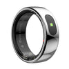 Anillo inteligente R08 tamaño 10, compatible con frecuencia cardíaca, oxígeno en sangre, sueño y múltiples modos deportivos (plateado)